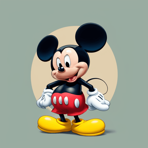 AI generated: Mickey Mouse Fat,
Disney Character 
