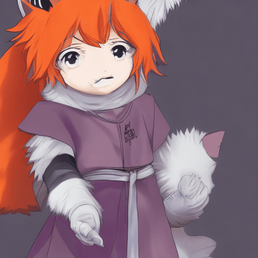 AI generated: anime, masterpiece, best quality, 1boy, animal ears, male focus, pink coat, medal, fox ears, orange ...