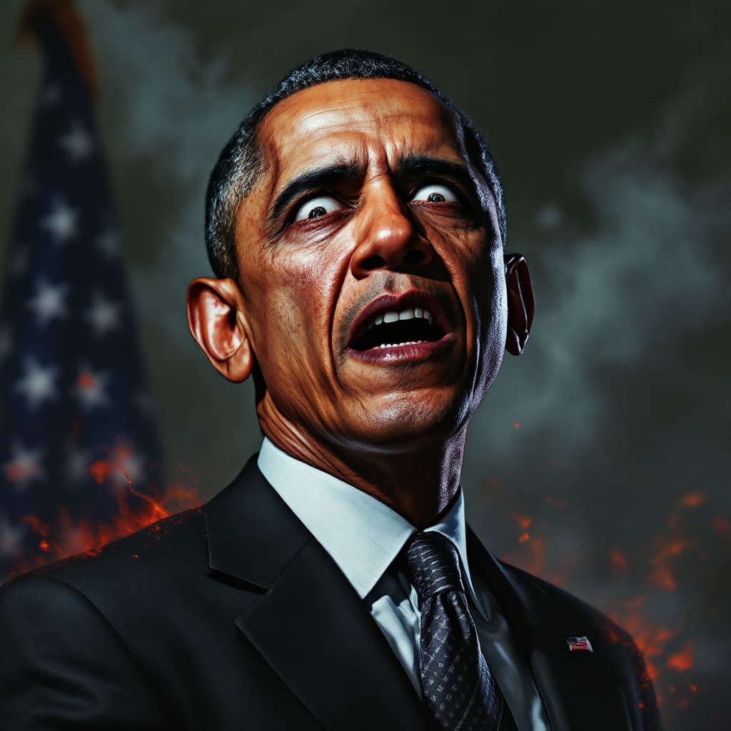 AI generated: Obama in a really scary scenario