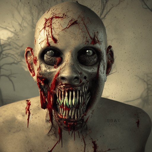 AI generated: Zombie, full details, scary face, hyper realism, high detail, octane render, 8k