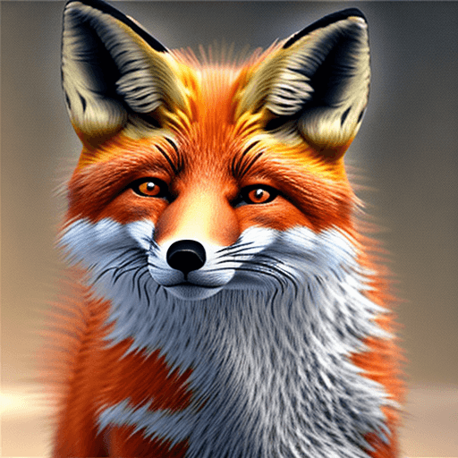 AI generated: 3d fox realistic cute high detail