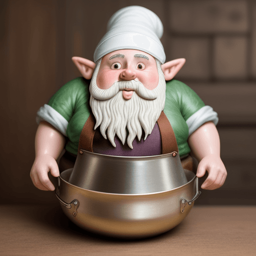 AI generated: a close up of a person wearing a chef's hat, realistic cloth puppet, inspired by Wendy Froud, portra...