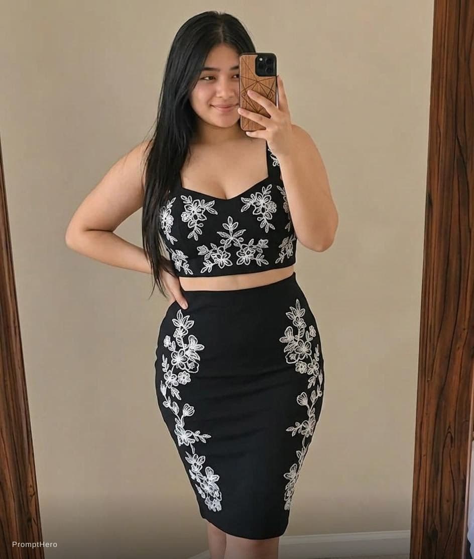 AI generated: Making a pic with two piece customee