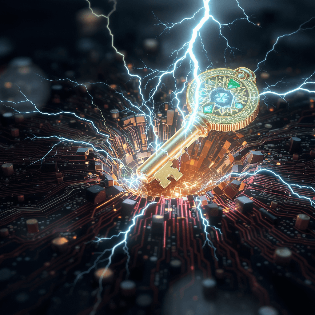 AI generated: A resonant, living blueprint being channelled into a final, high-voltage visual prompt that merges t...