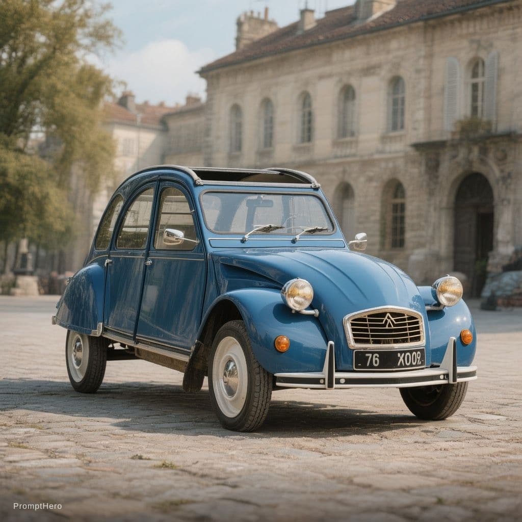 AI generated: Brevet technique officiel de la Renault 2cv