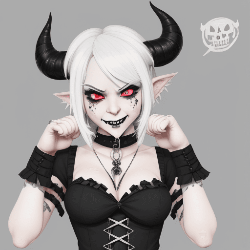 AI generated: VanripArt_05, vanripper style, Helltaker, in Helltaker style, a cute girly femboy with short girly w...