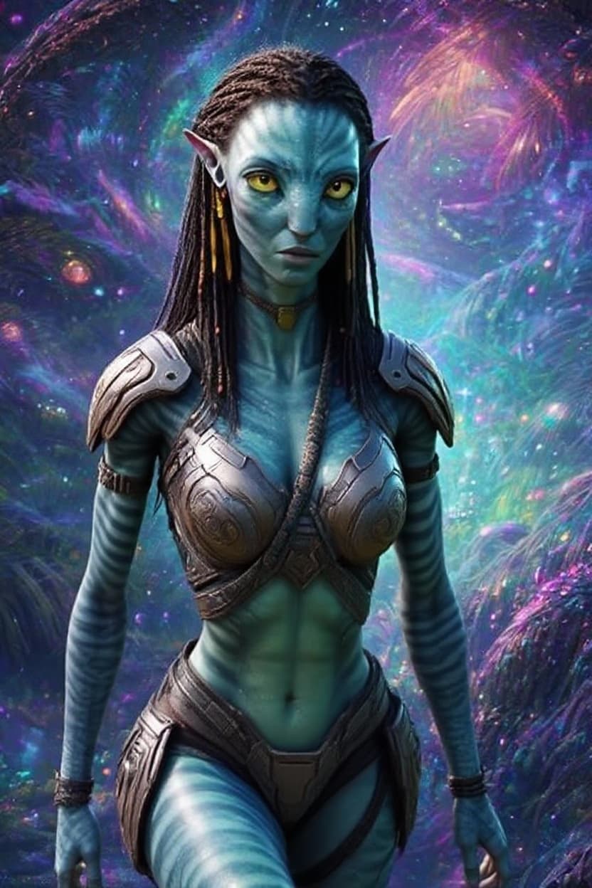 AI generated: Create a new species from this original. Alter with other worldly backdrop, repose the character. If...