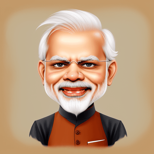 AI generated: CARICATURE STYLE --v 5.1 caricature of narendra modi