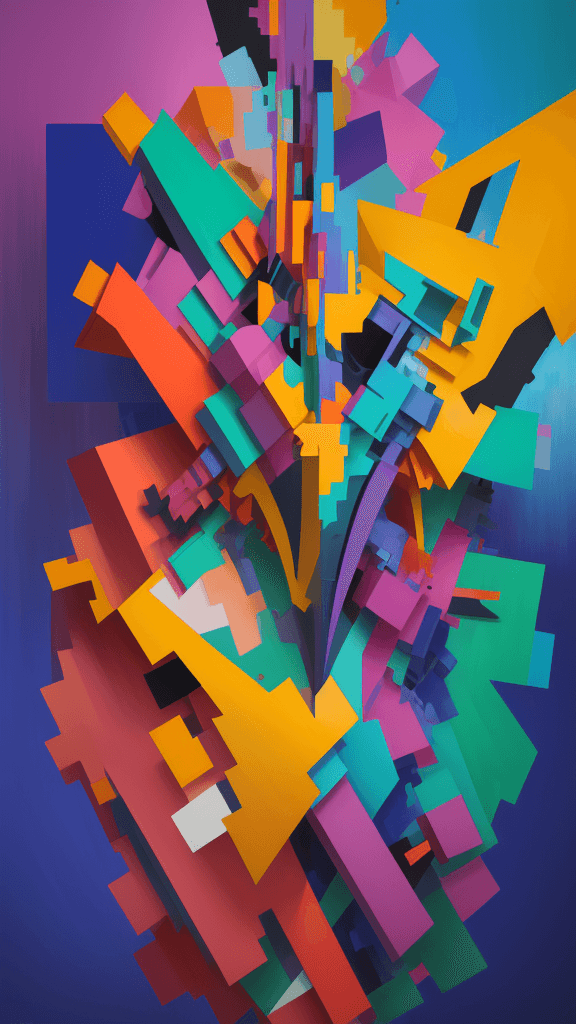 AI generated: Vivid Constructs is a stunning exploration of realistic conceptual art fused with the bold energy of...
