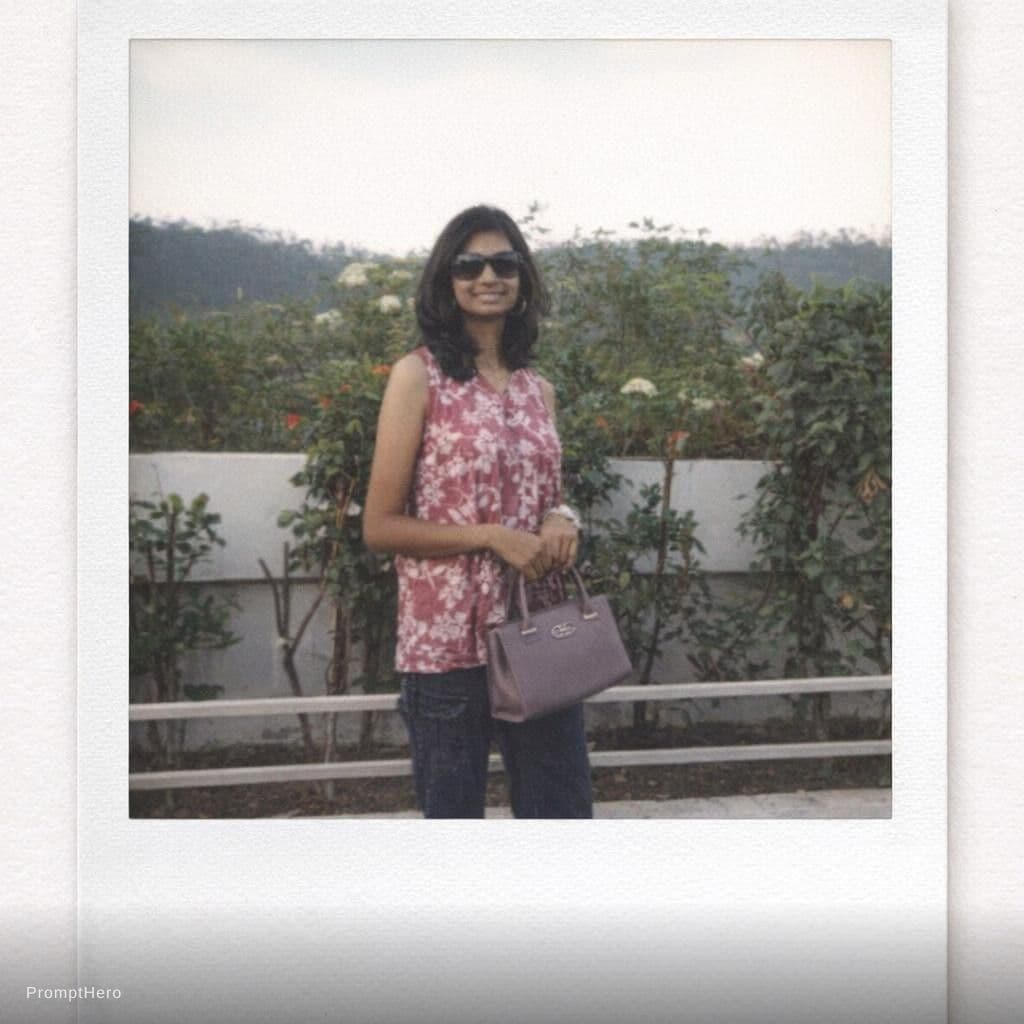 AI generated: polaroid photograph of an Asian model,