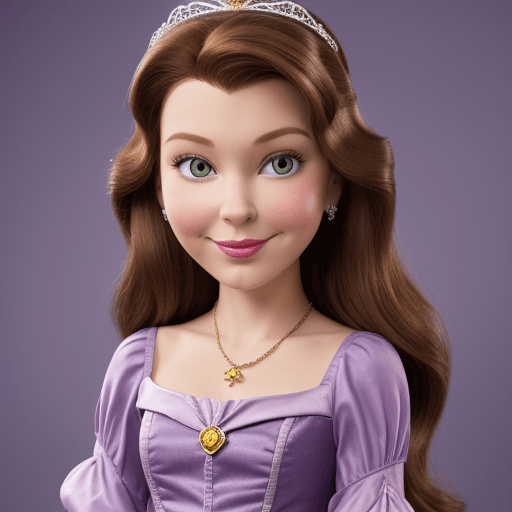 AI generated:  sofia the first from disney cheekbones
