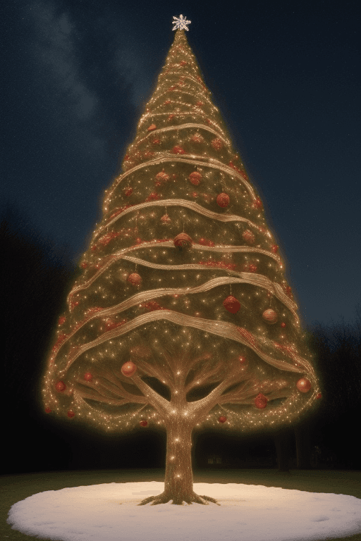 AI generated: una imagen de un arbol de navidad