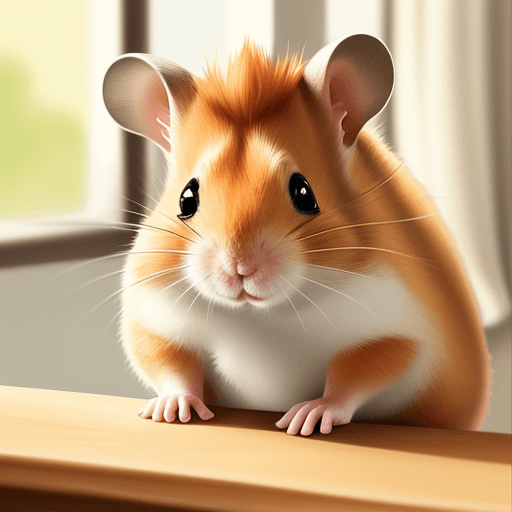 AI generated: ginger hamster waving at the camera.
warm lighting, happy mood. warm tone, digital drawing.