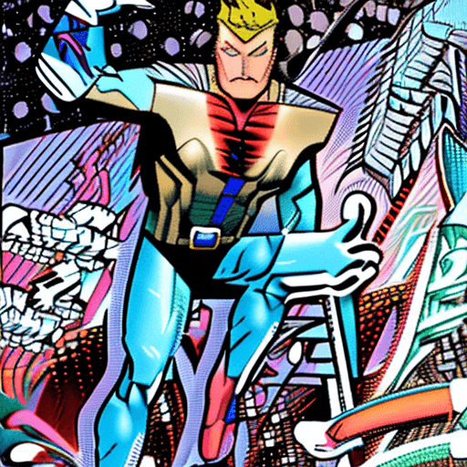AI generated: marvel comics iceman
