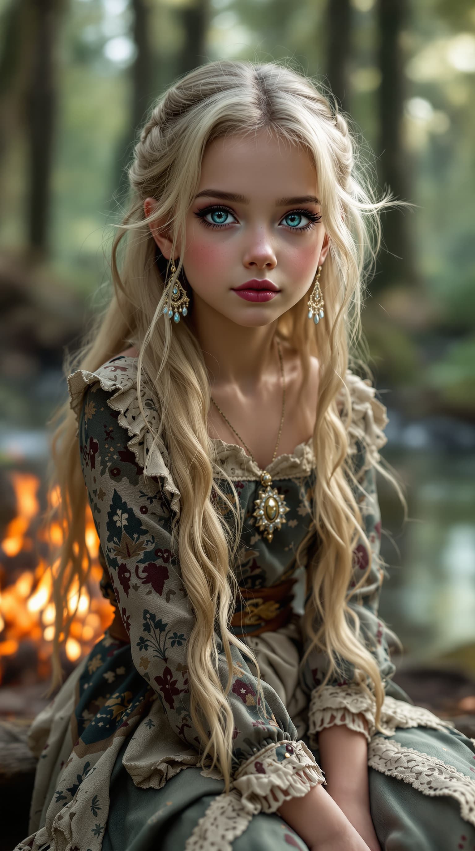 AI generated: A professional photograph captures one of the most beautiful third-grade girls in the world, a Trans...