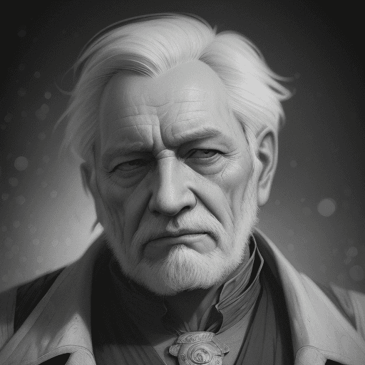 AI generated: abyssorangemix2_Hard, (greyscale, traditional media, sketch), portrait, old man, cover - perfect ton...