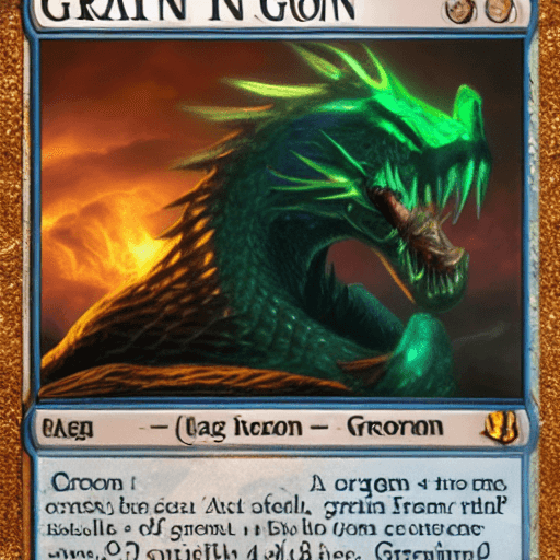 AI generated: grenn dragon