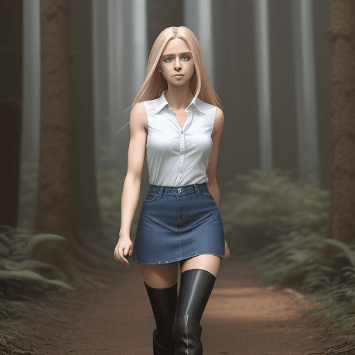 AI generated: a beautiful woman, with blonde hair, shoulder-length hair, straight hair, blue eyes and white skin, ...