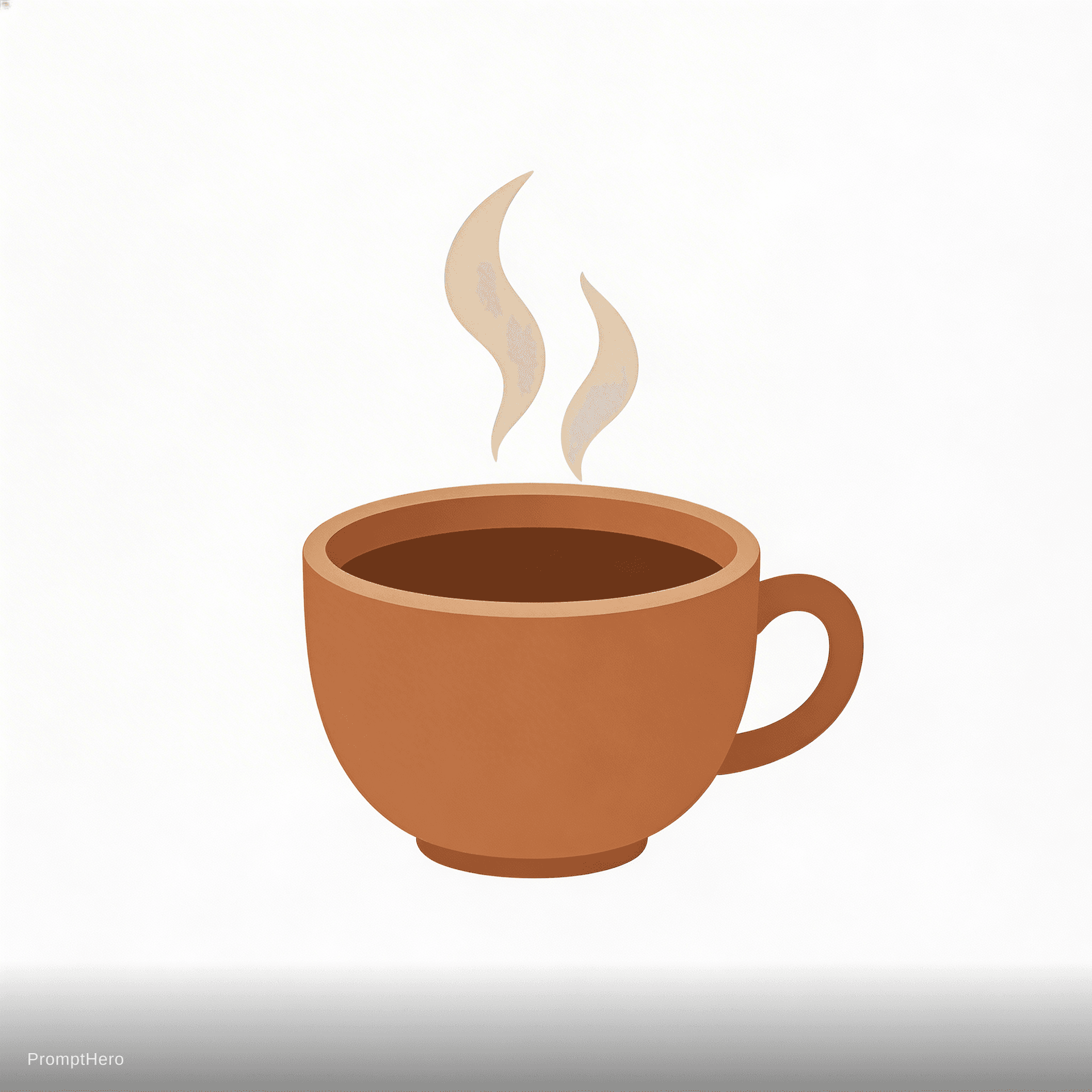 AI generated: Artisan coffee shop, steaming cup, earth tones, cozy and warm feeling