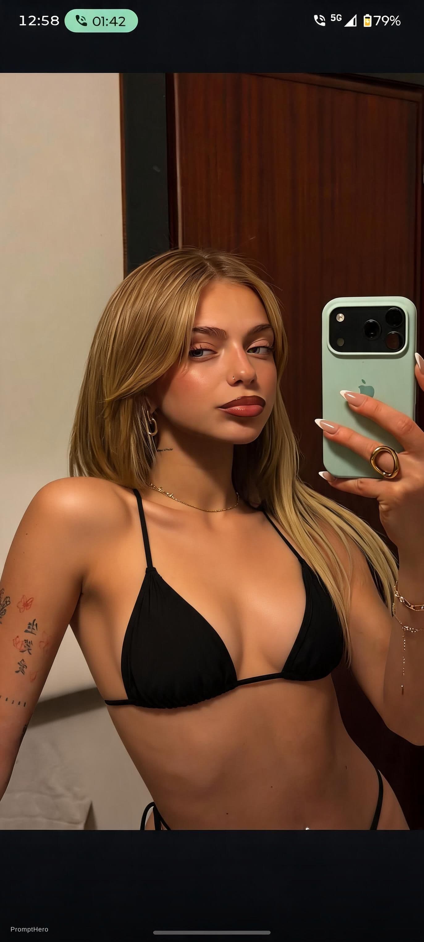 AI generated: Sdraiata in bikini