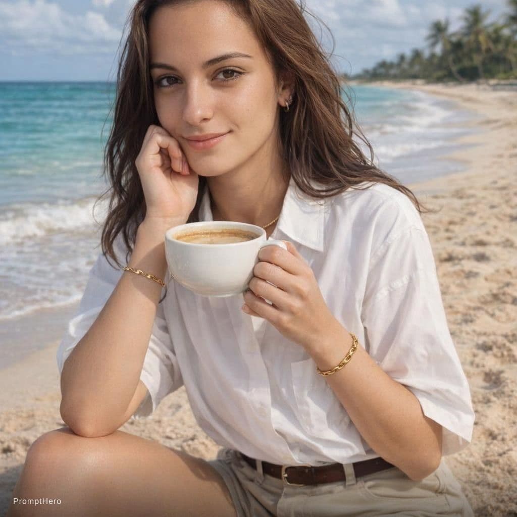 AI generated: On the beach 