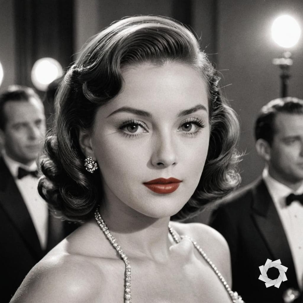 AI generated: 1950's Hollywood glamour photo, medium shot, 35mm --ar 1:2 --stylize 750 --v 6