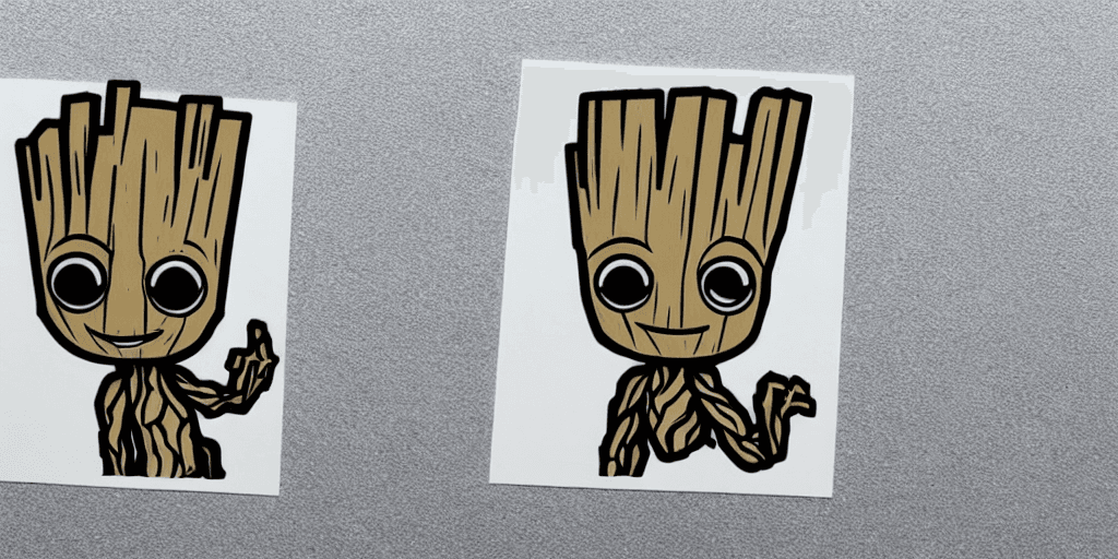 AI generated: Chibi Groot, strong backlighting, modern Disney style