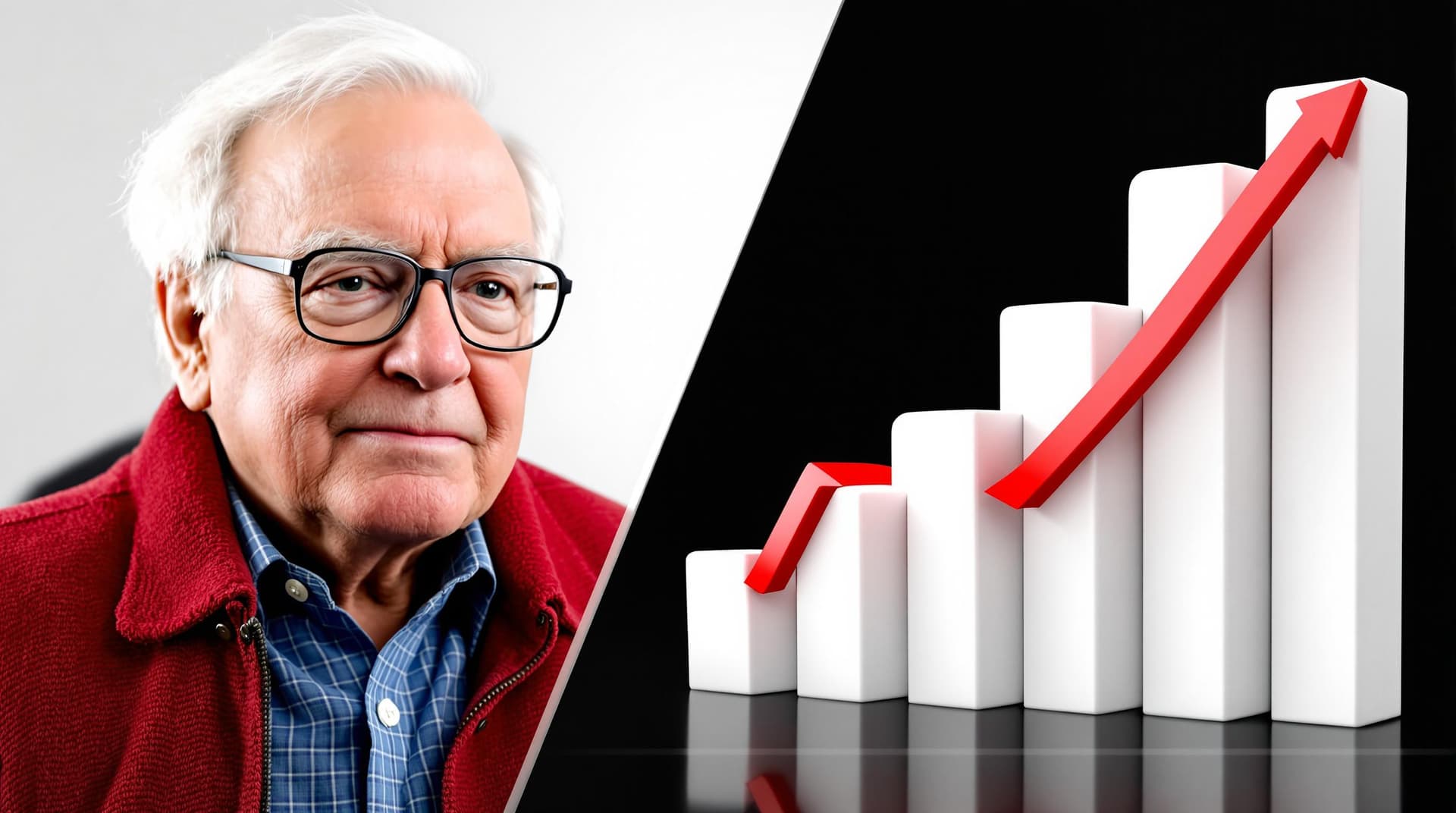 AI generated: Create a YouTube video thumbnail in a 16:9 aspect ratio. The thumbnail should feature Warren Buffett...
