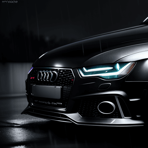AI generated: a close up of a ((black audi rs6)), optical mixing, emotional and dramatic scenes, photorealistic ra...