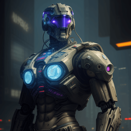 AI generated: Masterpiece, full-body shot, intricate raw photography. Cyberpunk, realistic, highly detailed 3D ren...