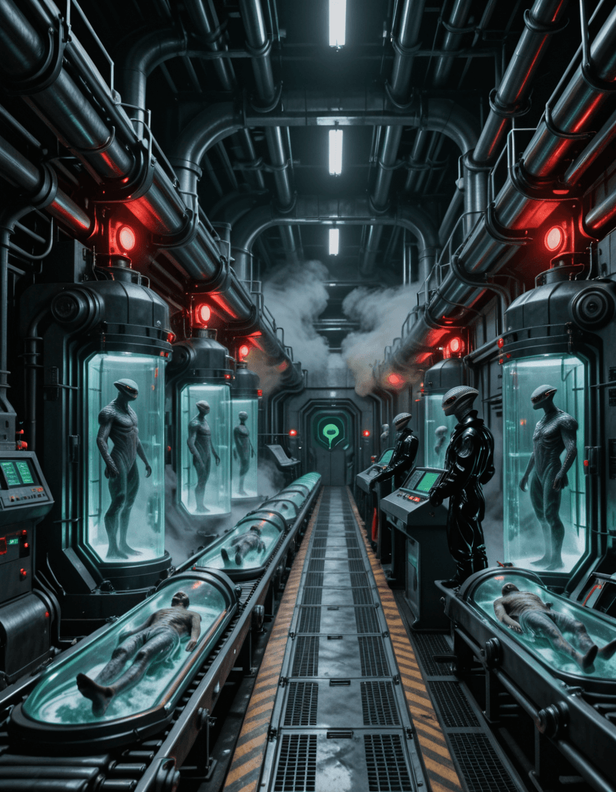 dark sci-fi factory illu - Image 5