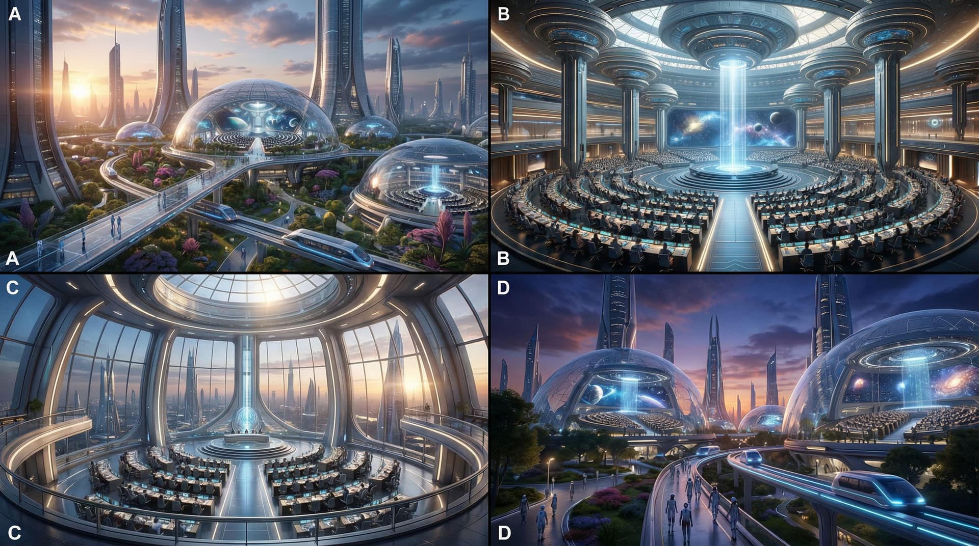 AI generated: Blend and tune the reference images and create other angles of view of the Universal University Univ...