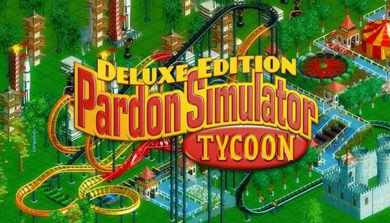 AI generated: change the logo to say "Pardon Simulator"