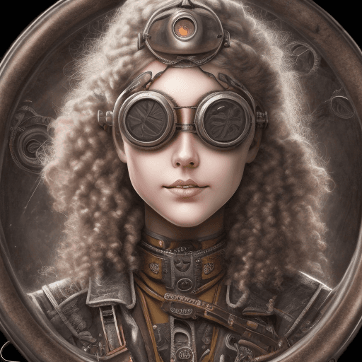 AI generated: Raw, masterpiece, highly detailed character design, comic book style, perfectly centered, steampunk ...