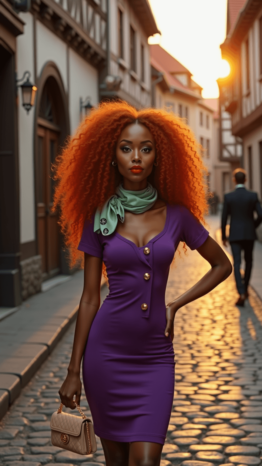 AI generated: The background depicts a winding cobblestone street between two buildings of a historic German villa...