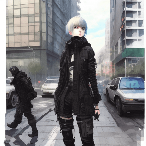 AI generated: techwear fashion in the streets of sunny vancouver::1 nemen design, acronym, guerilla group, gall la...