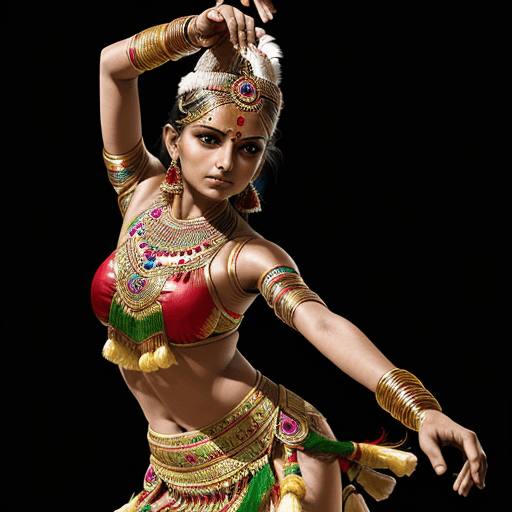 AI generated: High resolution photography Ancient Indian dancer
