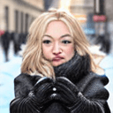 AI generated:  very beautiful woman and thick thighs (blonde:1.2) messy:0.9) hair is totally (black:1.1) when she ...