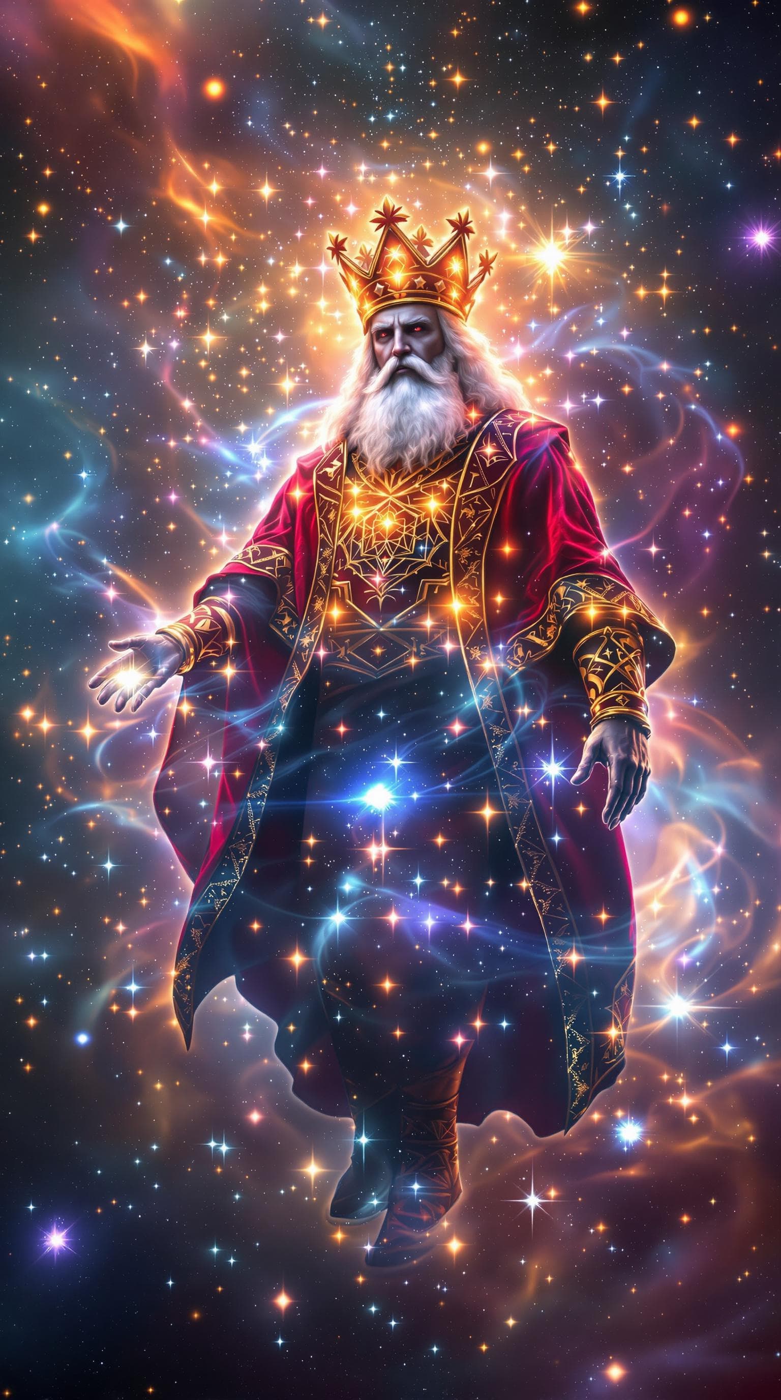 AI generated: Witness the extraordinary transformation as the King of Hearts card comes to life as a 3D hologram, ...