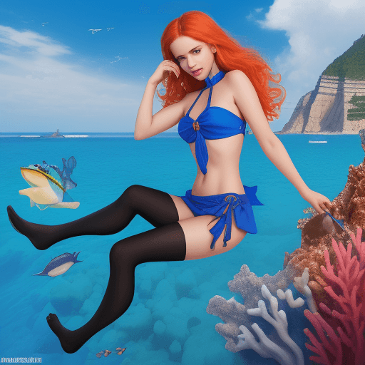 AI generated: пейзаж моря и яхт клуб