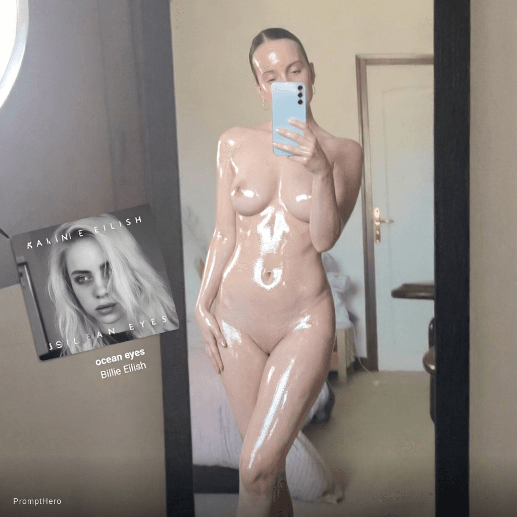 AI generated: nude, oiled