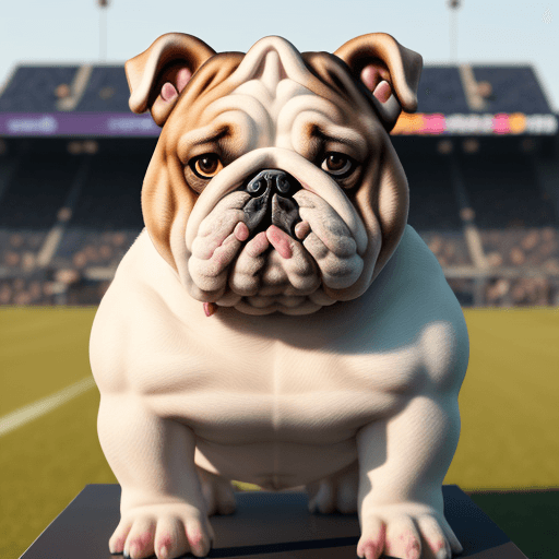 AI generated: Photo of a ultra realistic Bulldog mascot for a logo