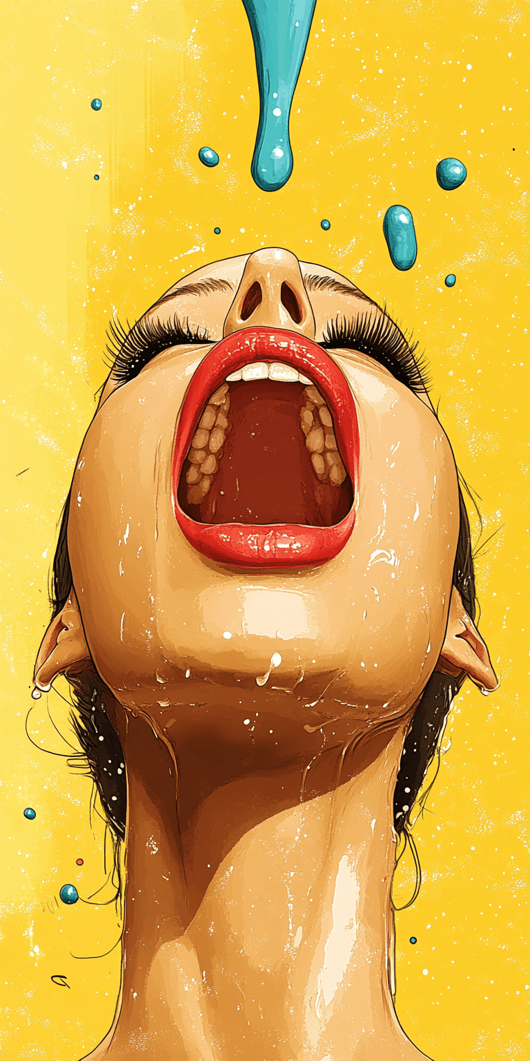 AI generated: woman's face, in the style of pop art --chaos 75 --ar 1:2 --profile rsy6uq9 --stylize 750