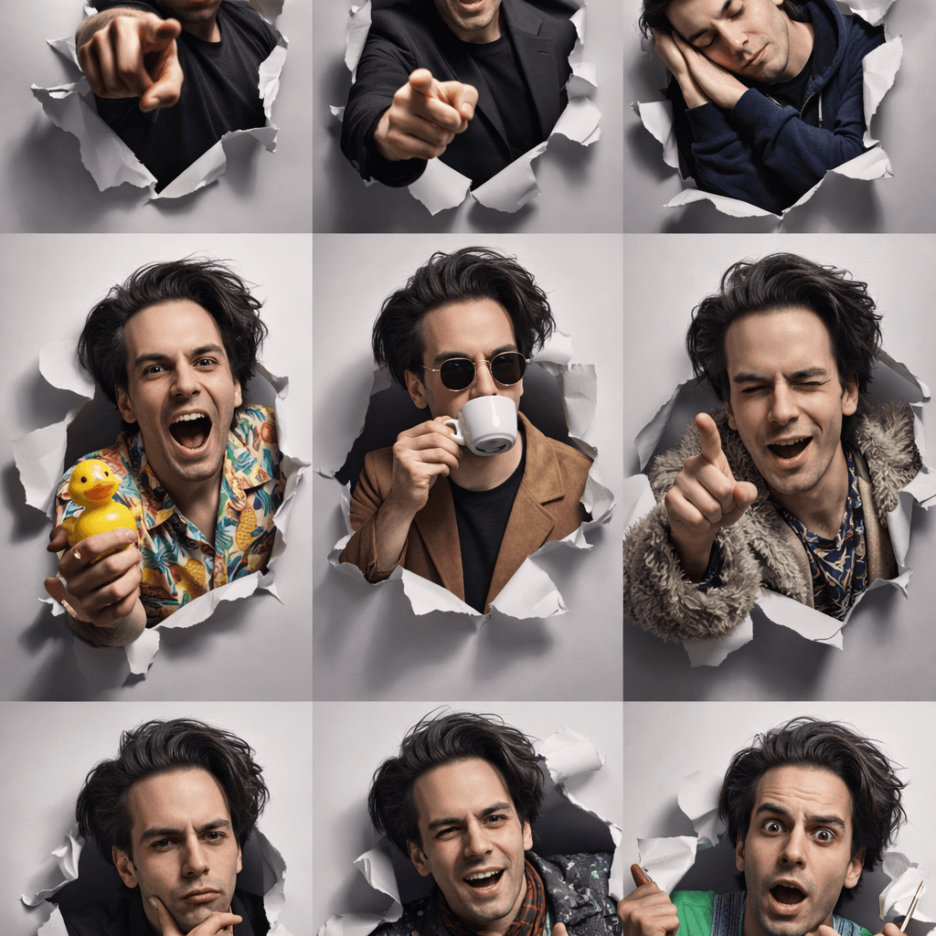 AI generated: Generate a hyper-realistic, 9:16 studio-style collage featuring an adult man  (facial match to the u...