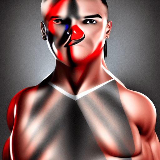 AI generated: Muscular man full body  with face