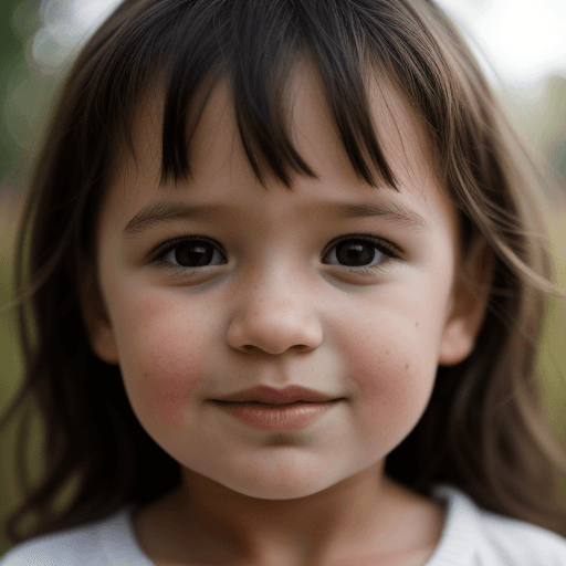 AI generated: child portrait closeup