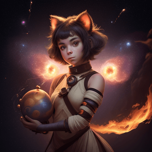 AI generated: high resolution cinematic portrait of a young beautiful and cute anthropomorphic female monkey with ...