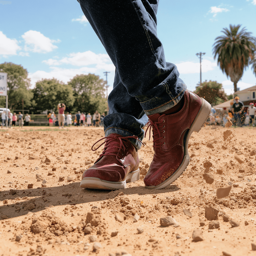 AI generated: tap dancing on dirt