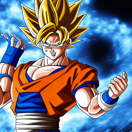 AI generated: Animated wallpaper of Goku from dragon ball in super high quality