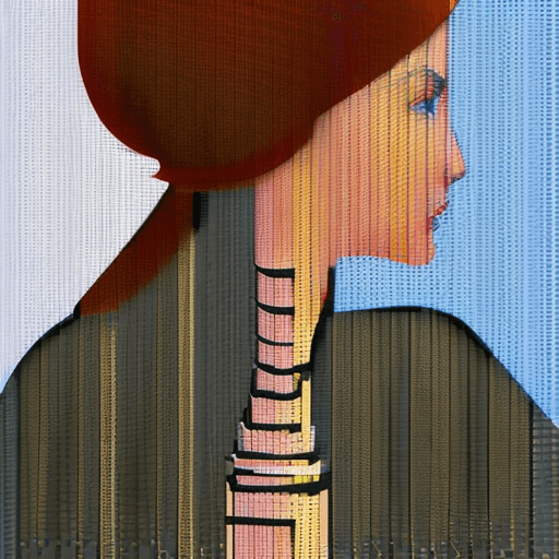 AI generated: a female with red hair in a painting, in the style of alejandro burdisio, fluid dynamic brushwork, d...